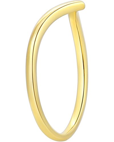 CANDELA JEWELRY 10k Gold Chevron Ring - Metallic