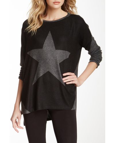 Go Couture Dolman Elbow Patch High/low Sweater - Multicolor