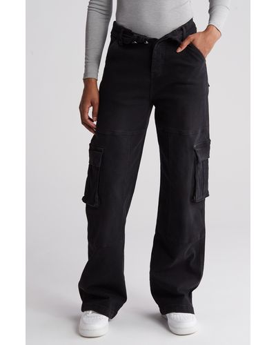 PTCL Fold Waist Cargo Pants - Black