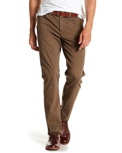 Lucky Brand 410 Athletic Slim Pants - 30-32" Inseam - Brown