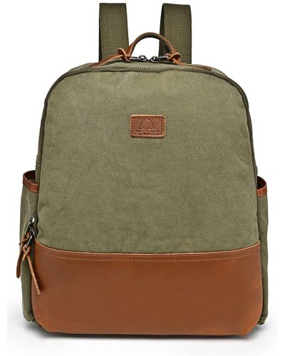 The Same Direction Magnolia Hill Canvas Backpack - Green