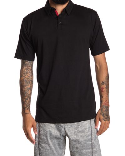 Burnside Short Sleeve Polo Shirt - Black