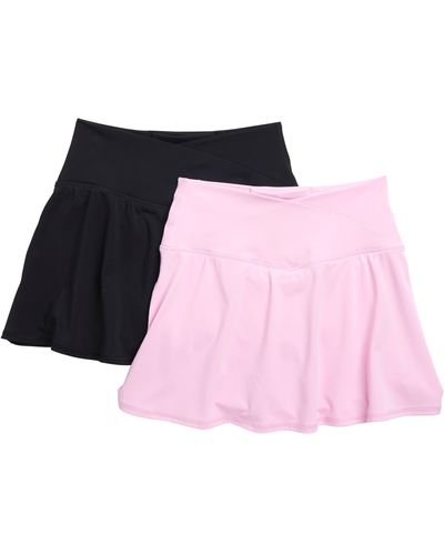 90 Degrees Assorted 2-pack Airlux Crossfire Skorts - Pink