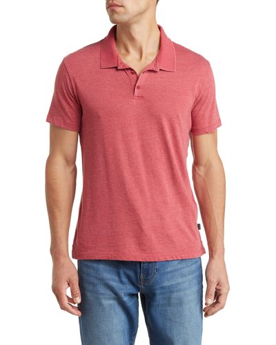 Lucky Brand Venice Burnout Polo - Red