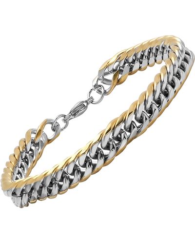HMY Jewelry Two-tone Chain Bracelet - Metallic