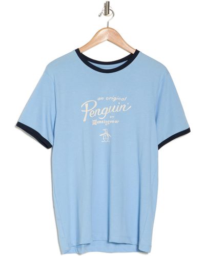 Original Penguin Ringer T-shirt - Blue