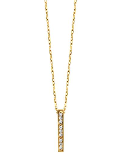 Bony Levy Varda Diamond Bar Pendant Necklace - Metallic