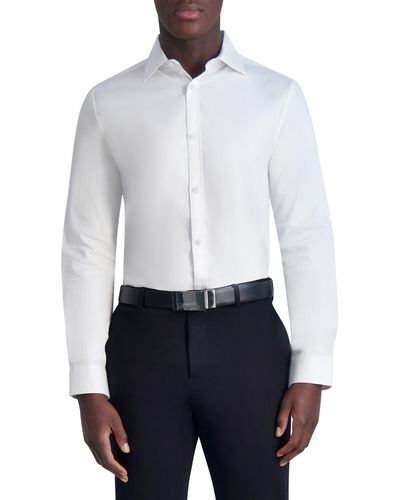 Karl Lagerfeld Slim-fit Twill Woven Shirt - White