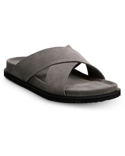 Allen Edmonds Del Mar Leather Slide Sandal - Gray