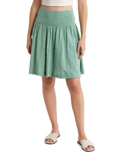 ATM Slub Jersey Pull-on Skirt - Green