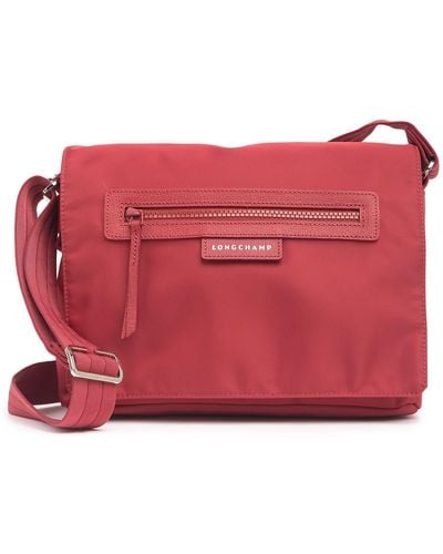Longchamp Coated Canvas Messenger Bag - Red Messenger Bags, Bags - WL858571
