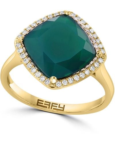 Effy Green Onyx & Diamond Ring - Blue