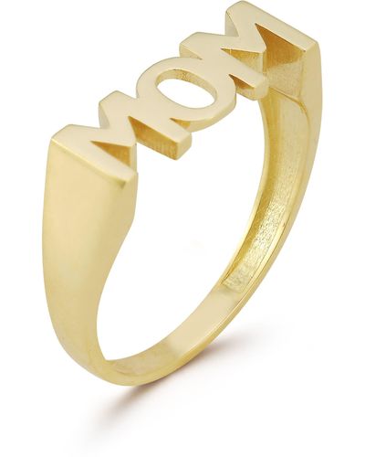Ember Fine Jewelry 14k Gold Mom Ring - Metallic