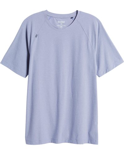 Rhone Reign Short Sleeve T-shirt In Purple Impression/arctic Ice At Nordstrom Rack - Blue