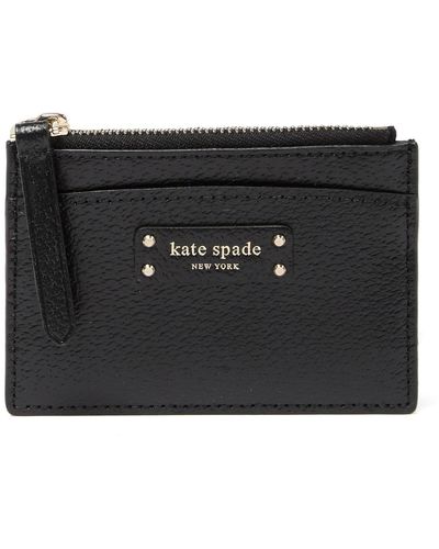 Kate Spade Jeanne Small Zip Leather Card Holder - Black