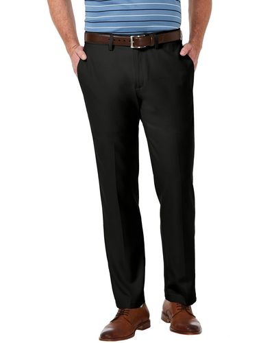 Haggar Cool 18® Pro Straight Fit Flat Front Pant - Black