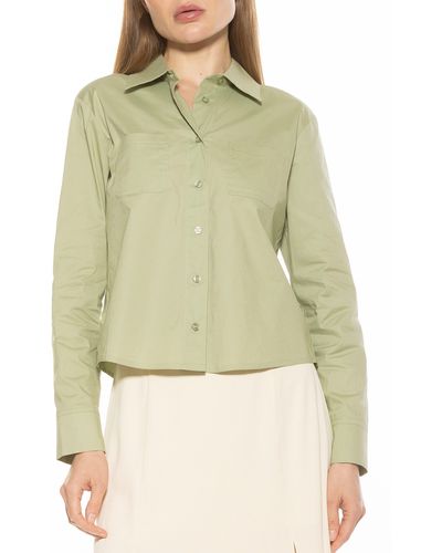Alexia Admor Roxanne Cotton Button-up Shirt - Green