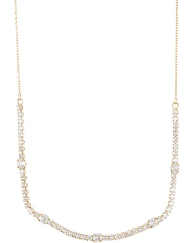 Nordstrom Cubic Zirconia Frontal Necklace - White