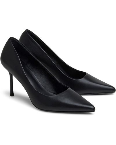 7 For All Mankind Leather Pointed Toe Pump - Black