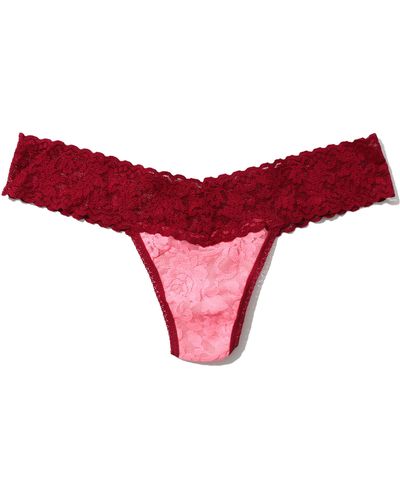 Hanky Panky Signature Lace Low Rise Thong - Red