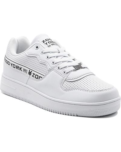 Zoo York Deck Faux Leather Basketball Sneaker - White