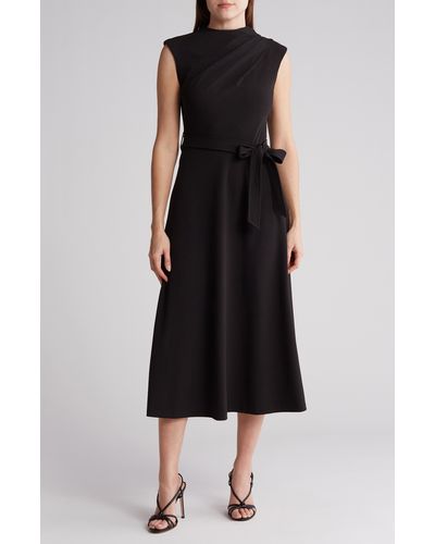 Calvin Klein Belted Midi Dress - Black