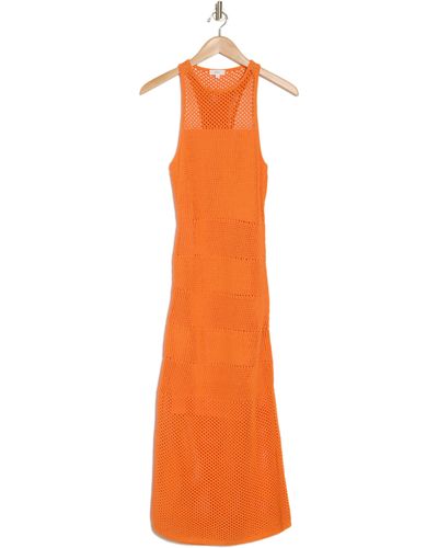 A.L.C. Roland Open Stitch Midi Dress - Orange