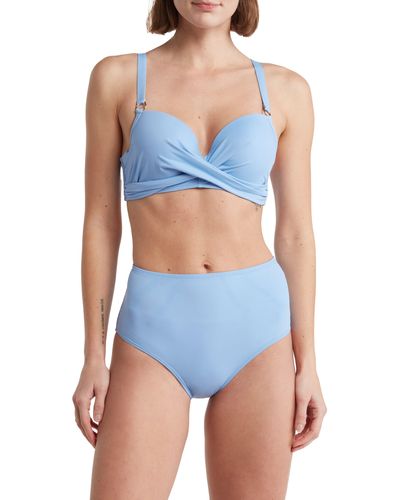 Catherine Malandrino Solid Two-piece Swimsuit - Blue