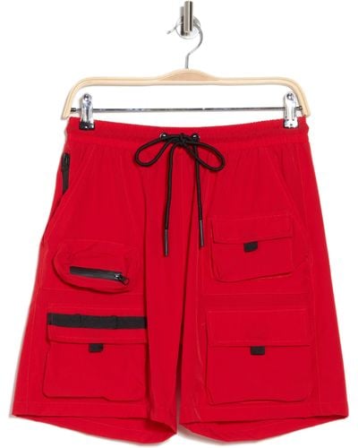 American Stitch Nyln Tactical Shorts - Red