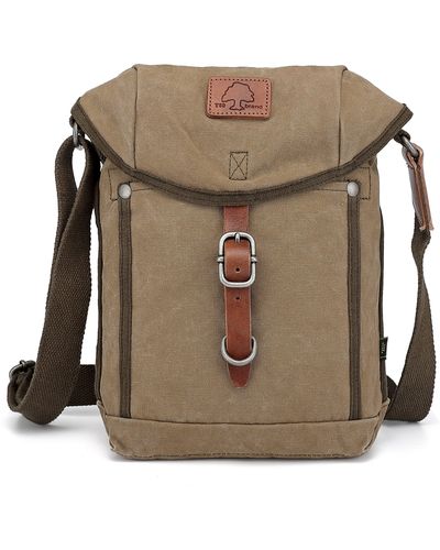 The Same Direction Forest Flap Canvas Crossbody Bag - Brown