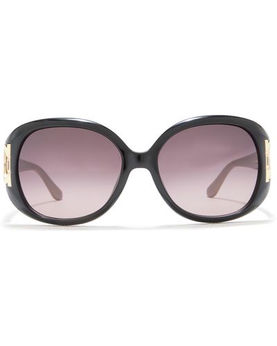 Ferragamo 57mm Oversized Sunglasses - Black