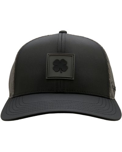 Black Clover Luck Square Patch Snapback Trucker Hat - Black