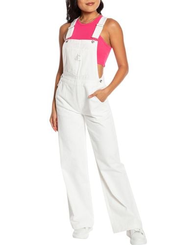 Juicy Couture Wide Leg Overalls - White