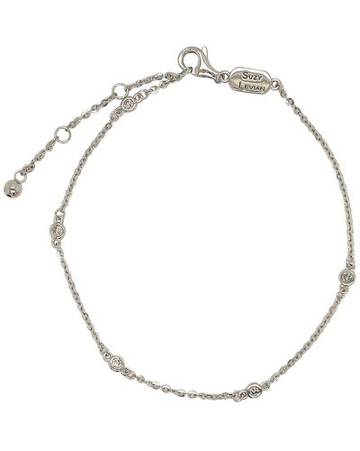 Suzy Levian 14k White Gold Diamond Bracelet