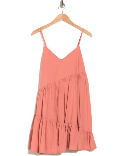 Melrose and Market Tiered Cotton Dress - Pink