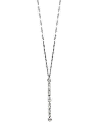 Bony Levy Monaco 18k White Gold Diamond Bar Y-necklace - Multicolor