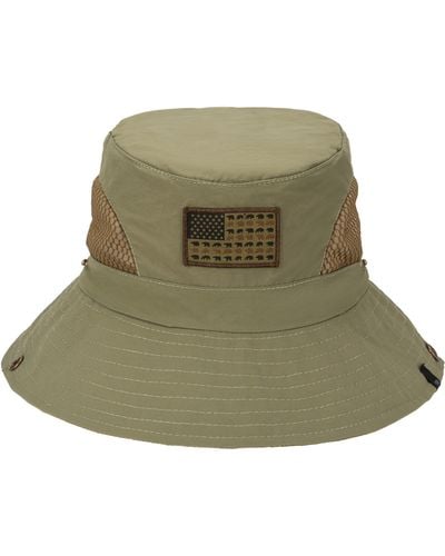 San Diego Hat Outdoor Americana Bear Patch Bucket Hat - Green