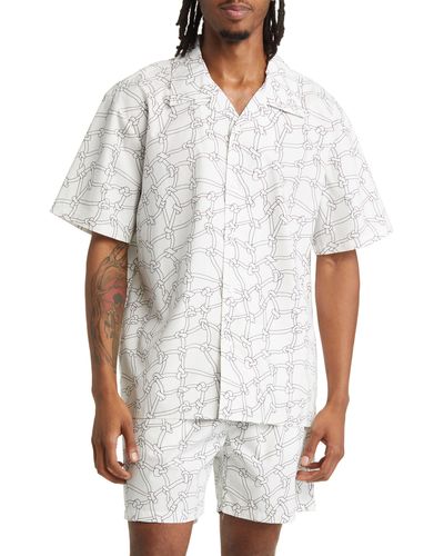 RENOWNED Hoop Dreams Button-up Shirt - White