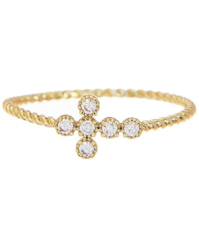Nordstrom Cz Cross Pave Band - White