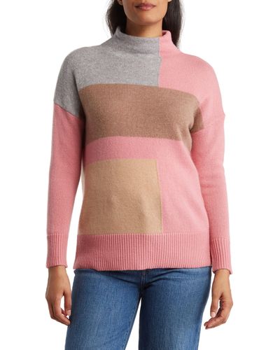 Magaschoni Cashmere Colorblock Sweater - Red