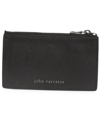 John Varvatos Heritage Long Zip Card Case - Black