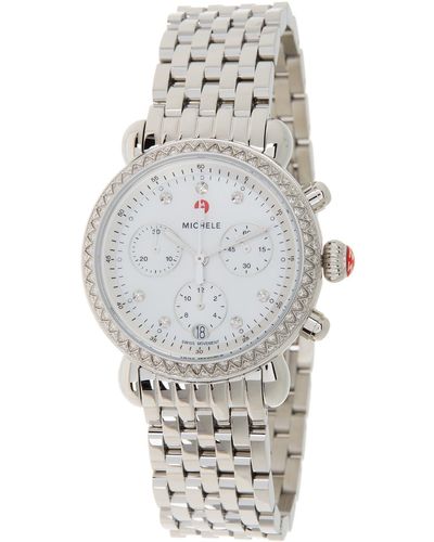 Michele Diamond Accent Stainless Csx36 Watch - Multicolor