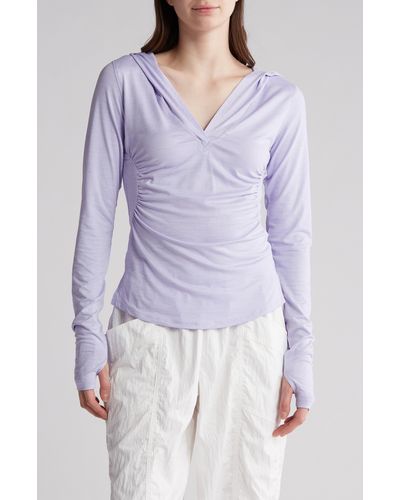 Fp Movement Illuminate Long Sleeve Layer Knit Top - Purple