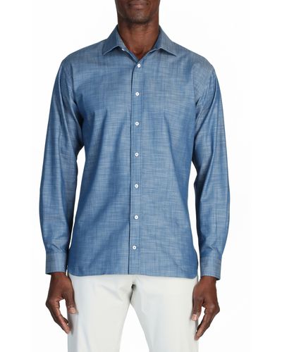 ALTON LANE Mason Everyday Chambray Button-up Shirt - Blue