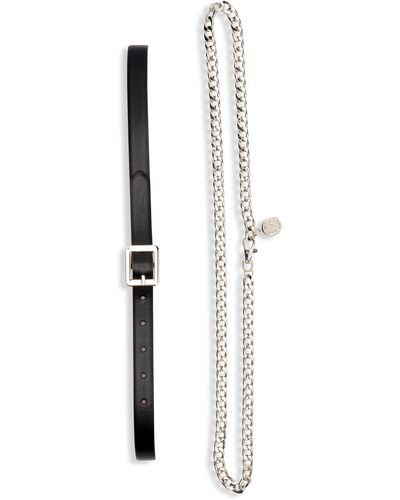 Vince Camuto Set Of 2 Belts - White