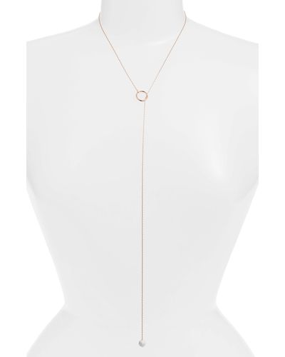 THE KNOTTY ONES Lariat Necklace - White