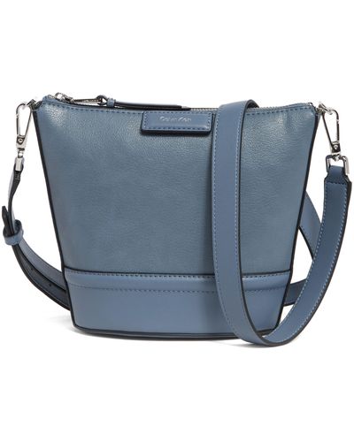 Calvin Klein Ash Top Zip Crossbody Bag - Blue