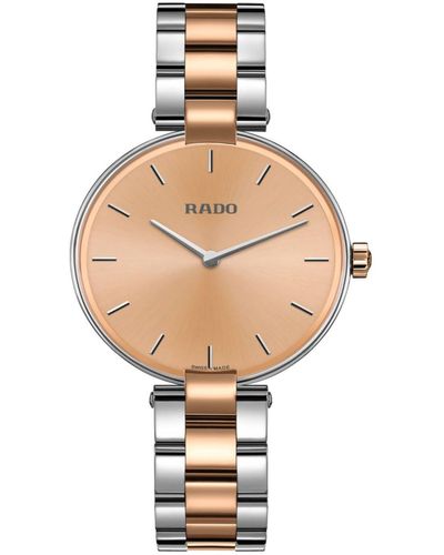 Rado Coupole Two Tone Quartz Bracelet Watch - White