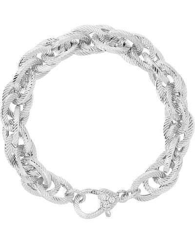 Judith Ripka Bold Link Bracelet - White