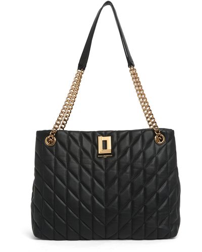 Karl Lagerfeld Quilted Leather Tote - Black
